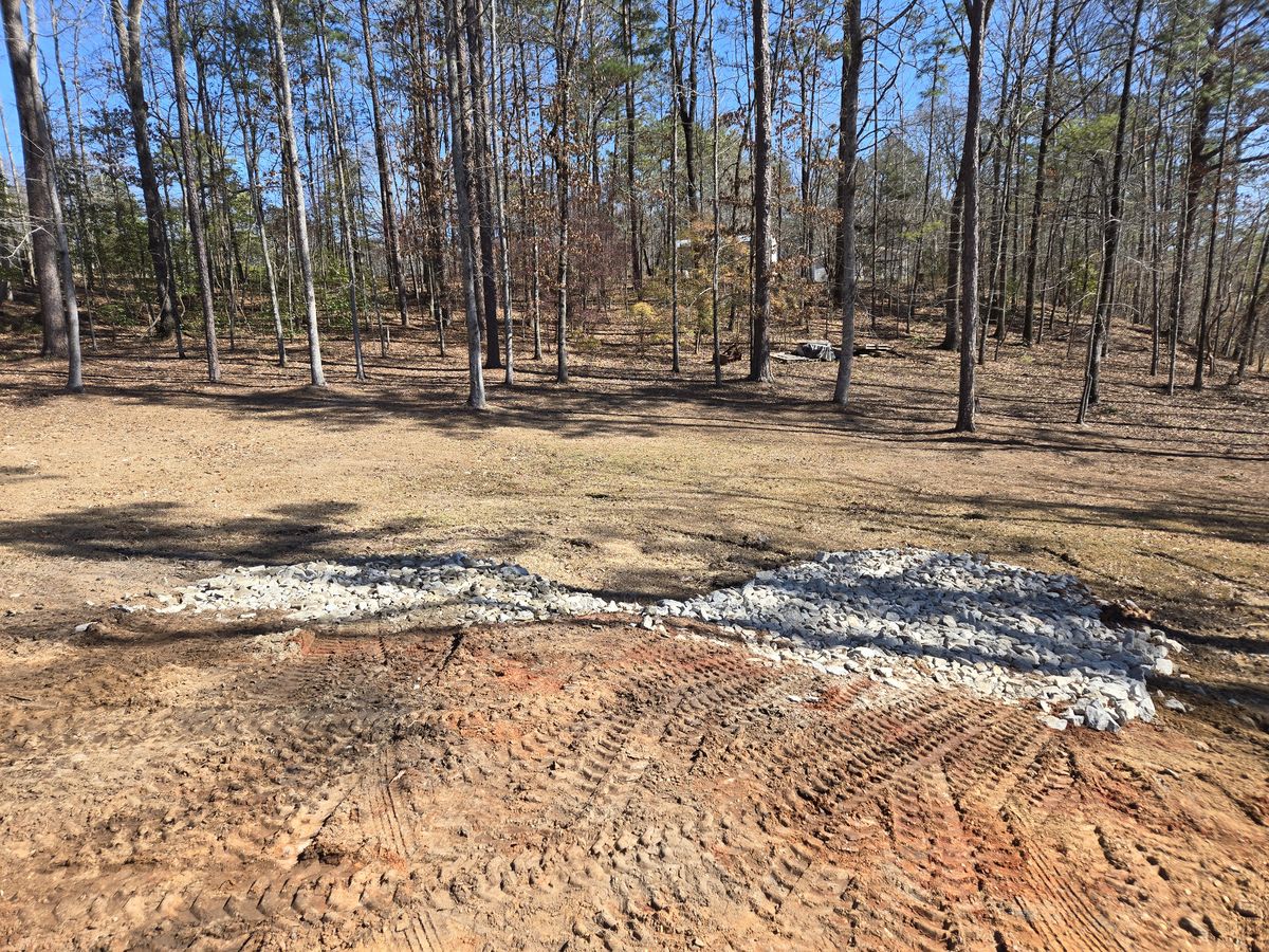 Stump holes filled.